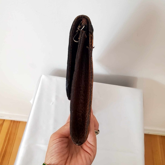 Vintage 70s Genuine leather Mini Bag with Strap made in Italie - Picture 3 of 9